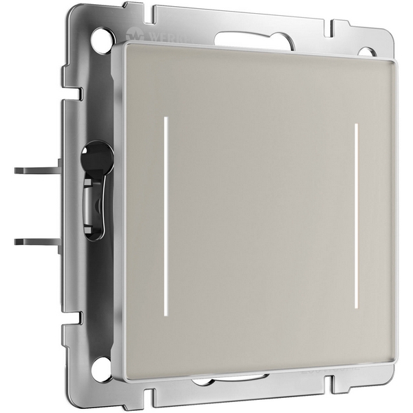 Сенсорный выключатель двухклавишный с подсветкой (дымчатый) Werkel W4522014