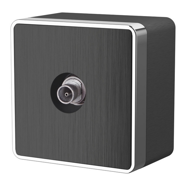 ТВ-розетка оконечная Gallant (графит рифленый) Werkel W5083004 (a051343)