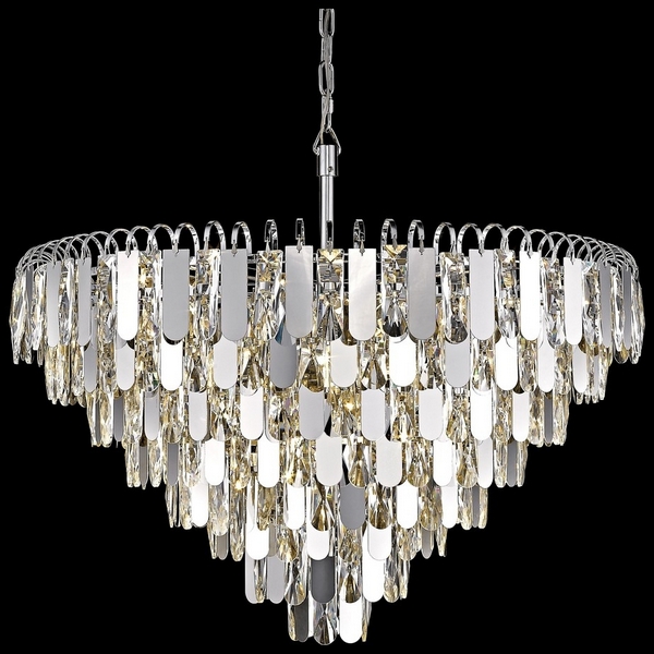 Подвесная каскадная люстра хрусталь Wertmark Crescentia WE105.22.103