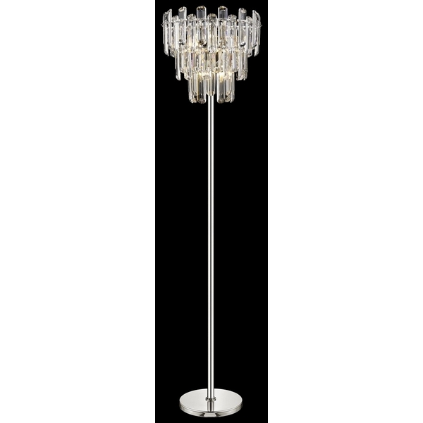 Торшер хрустальный каскадный Wertmark Lazzara WE107.06.105 с подвесками