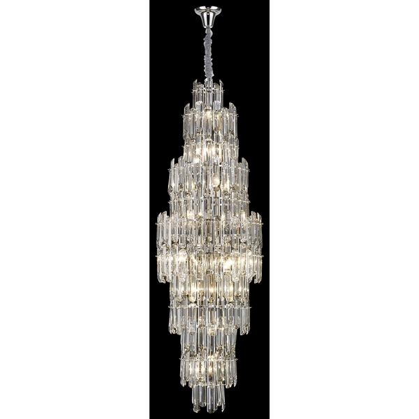 Подвесная каскадная люстра хрустальная Wertmark Lazzara WE107.23.103