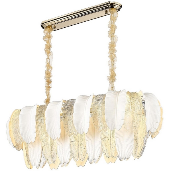 Подвесная каскадная люстра перо Wertmark Alexia WE125.14.303-59253