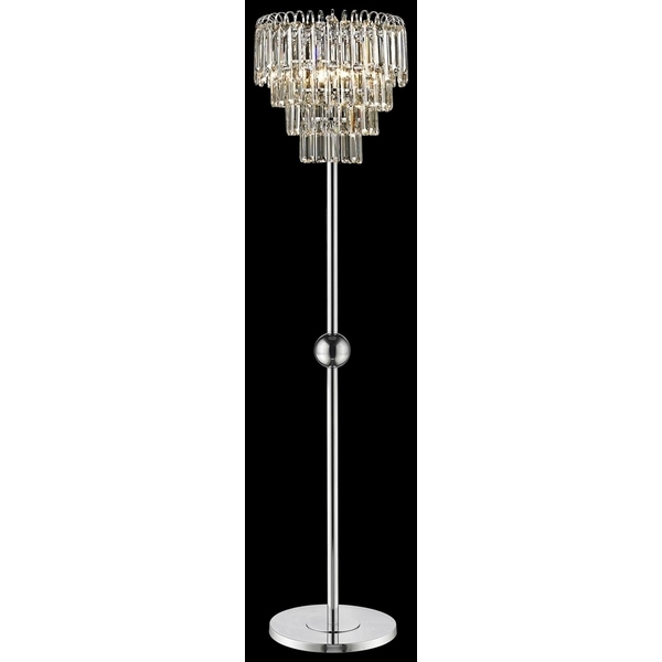 Торшер хрустальный каскадный Wertmark Krista WE130.04.105 с подвесками