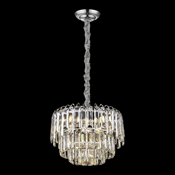 Подвесная каскадная люстра хрустальная Wertmark Krista WE130.05.103