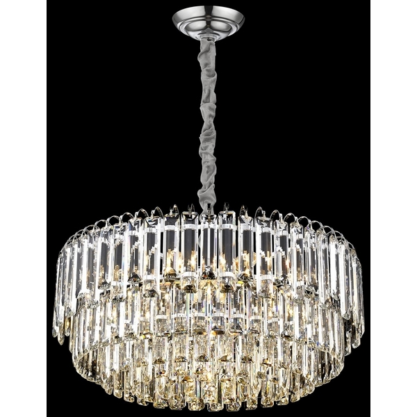 Подвесная каскадная люстра хрустальная Wertmark Krista WE130.13.103-88649