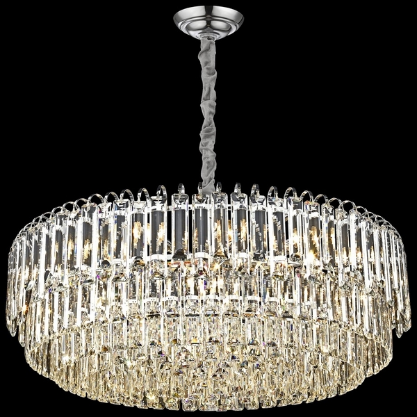 Подвесная каскадная люстра хрустальная Wertmark Krista WE130.18.103-21126