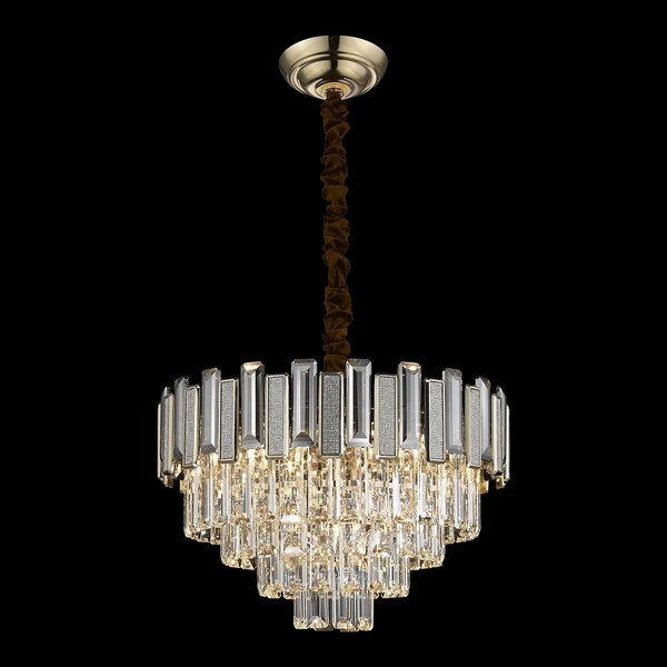 Подвесная каскадная люстра хрустальная Wertmark Candida WE131.09.303