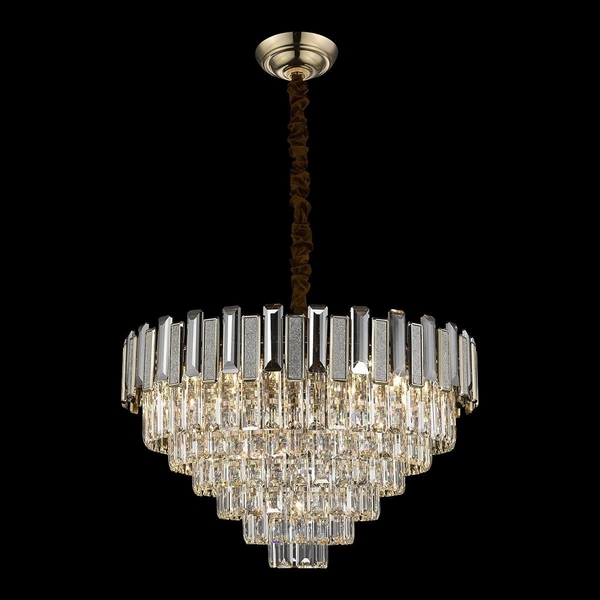 Подвесная каскадная люстра хрустальная Wertmark Candida WE131.13.303