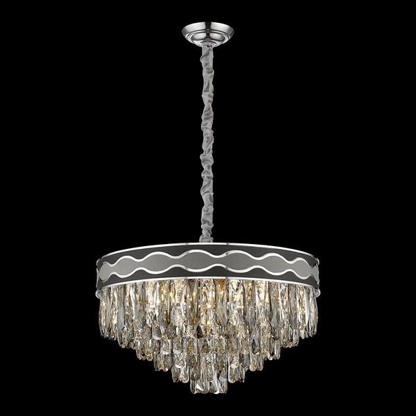 Подвесная каскадная люстра хрустальная Wertmark Calista WE135.12.103-04341