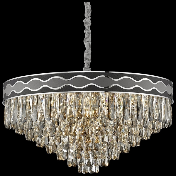 Подвесная каскадная люстра хрустальная Wertmark Calista WE135.22.103-02921