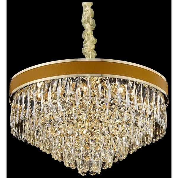 Подвесная каскадная люстра хрустальная Wertmark Clarissa WE136.15.303-34684