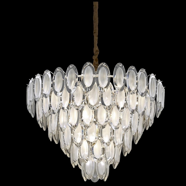 Подвесная каскадная люстра хрустальная Wertmark Eletta WE139.21.103-75709
