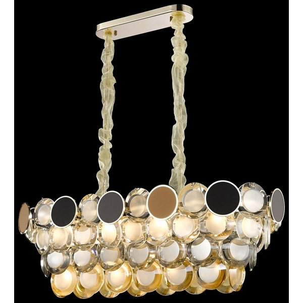 Подвесная каскадная люстра хрустальная Wertmark Oriella WE141.12.303-65581