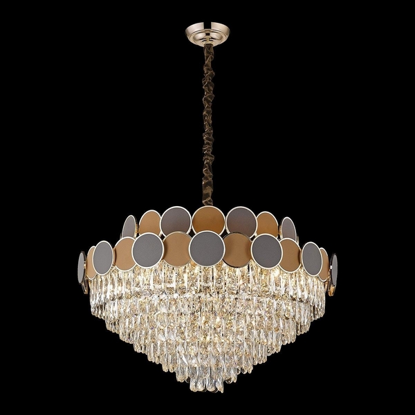 Подвесная каскадная люстра хрустальная Wertmark Oriana WE145.21.303