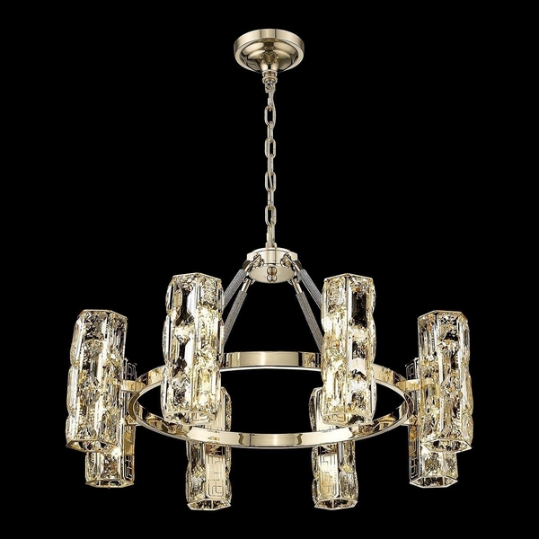 Подвесная люстра хрустальная светодиодная Wertmark Primo WE156.16.303-85658