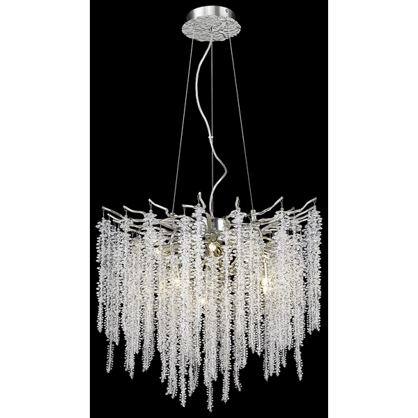 Подвесная люстра хрустальная Wertmark Daciana WE185.09.203 форма ветки с подвесками