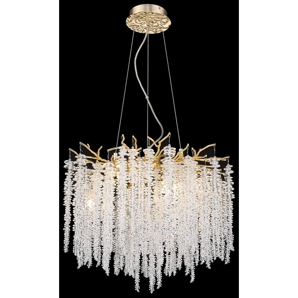 Подвесная каскадная люстра хрустальная Wertmark Daciana WE185.09.303-63862