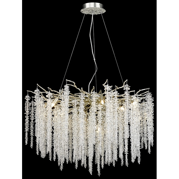 Подвесная люстра хрустальная Wertmark Daciana WE185.12.203-75709 форма ветки с подвесками
