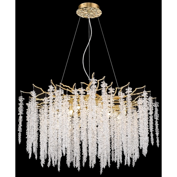 Подвесная каскадная люстра хрустальная Wertmark Daciana WE185.12.303