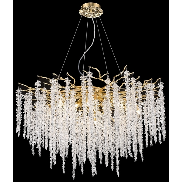 Подвесная каскадная люстра хрустальная Wertmark Daciana WE185.15.303-35869