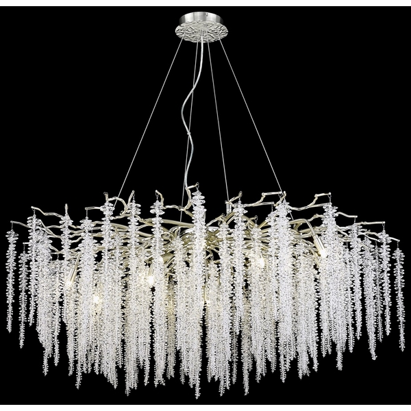 Подвесная люстра хрустальная Wertmark Daciana WE185.18.203-65581 форма ветки с подвесками