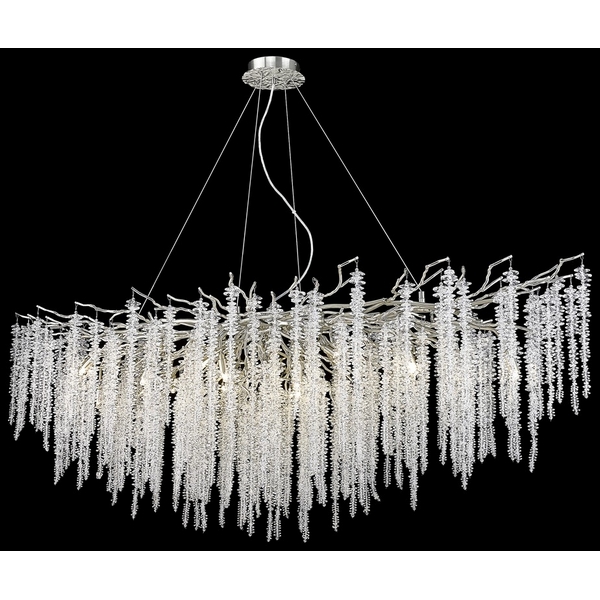 Подвесная люстра хрустальная Wertmark Daciana WE185.18.223-80345 форма ветки с подвесками