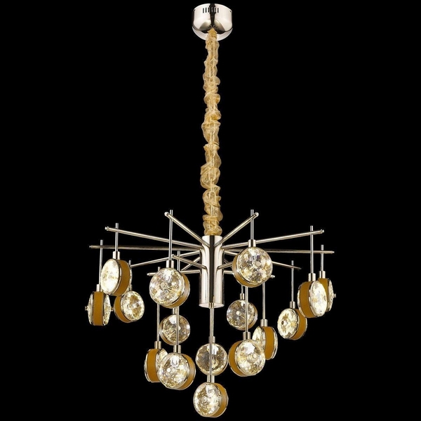 Подвесная люстра хрустальная светодиодная Wertmark Mattia WE240.16.303-91203