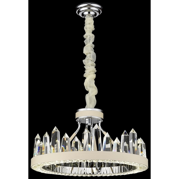 Подвесная люстра хрустальная светодиодная Wertmark Leona WE456.06.103-00650 кольцо